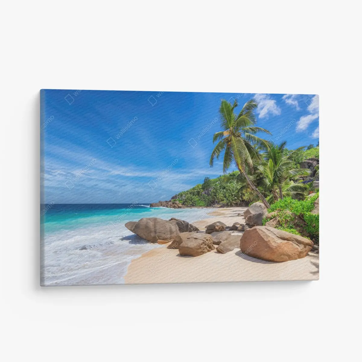 Leinwandbild tropischer palmenstrand – Pixers®