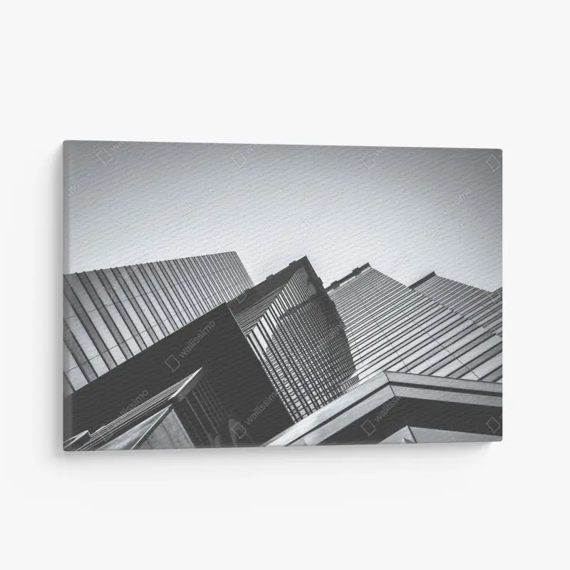 Leinwandbild Hongkong hochhaus perspektive