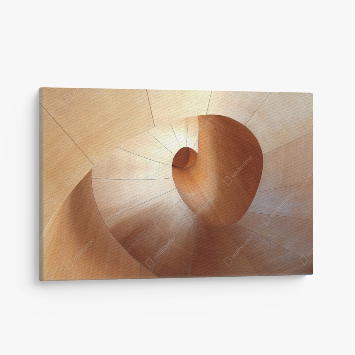 Leinwandbild warme holzspirale – Pixers®