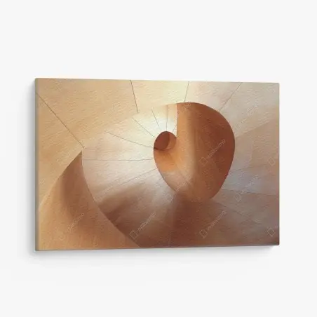 Leinwandbild warme holzspirale – Pixers®