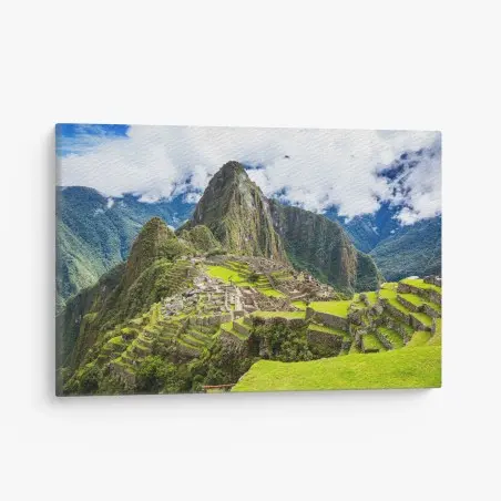 Leinwandbild Machu Picchu antike bergterrassen – Pixers®