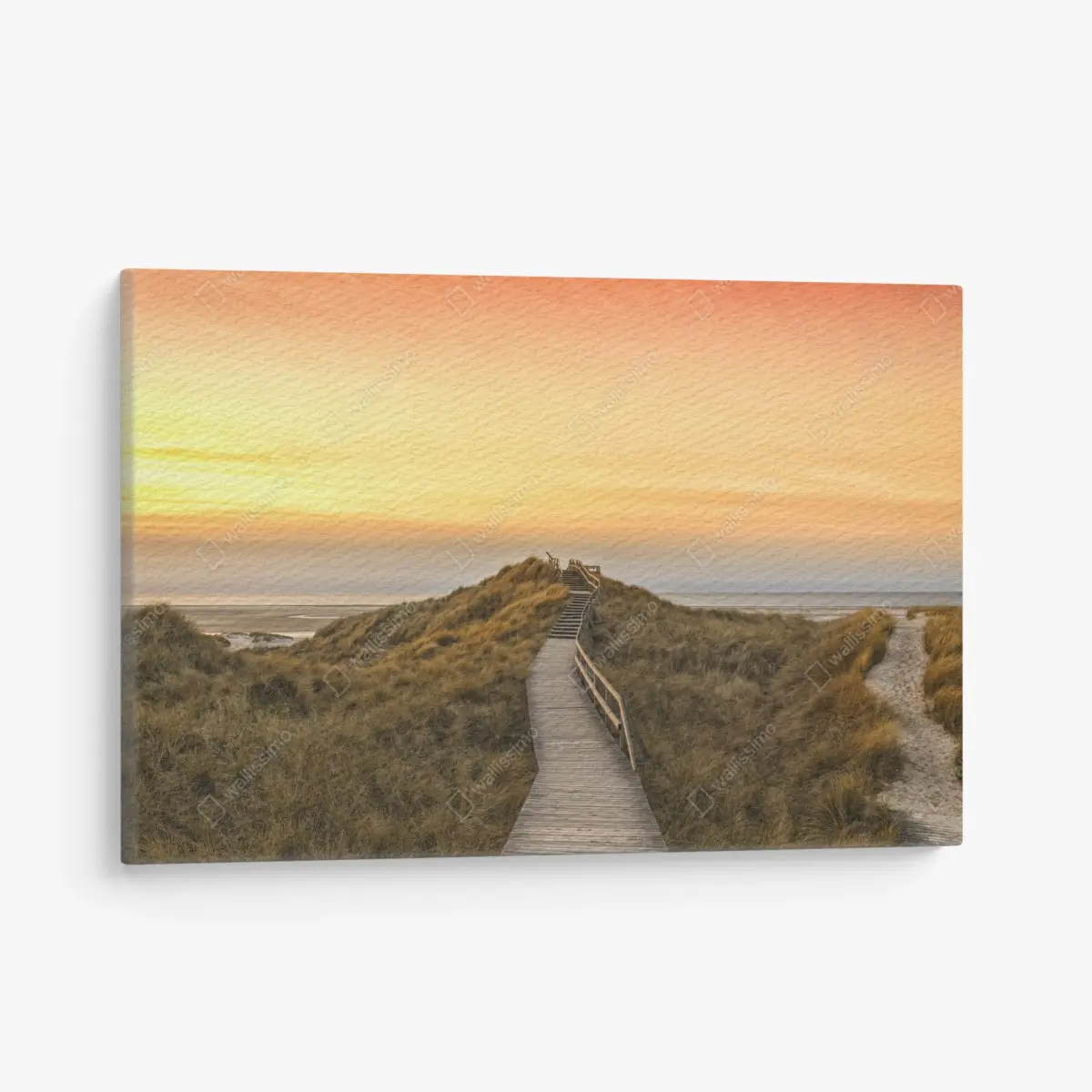 Leinwandbild sonnenuntergang am strand von Amrum – Pixers®