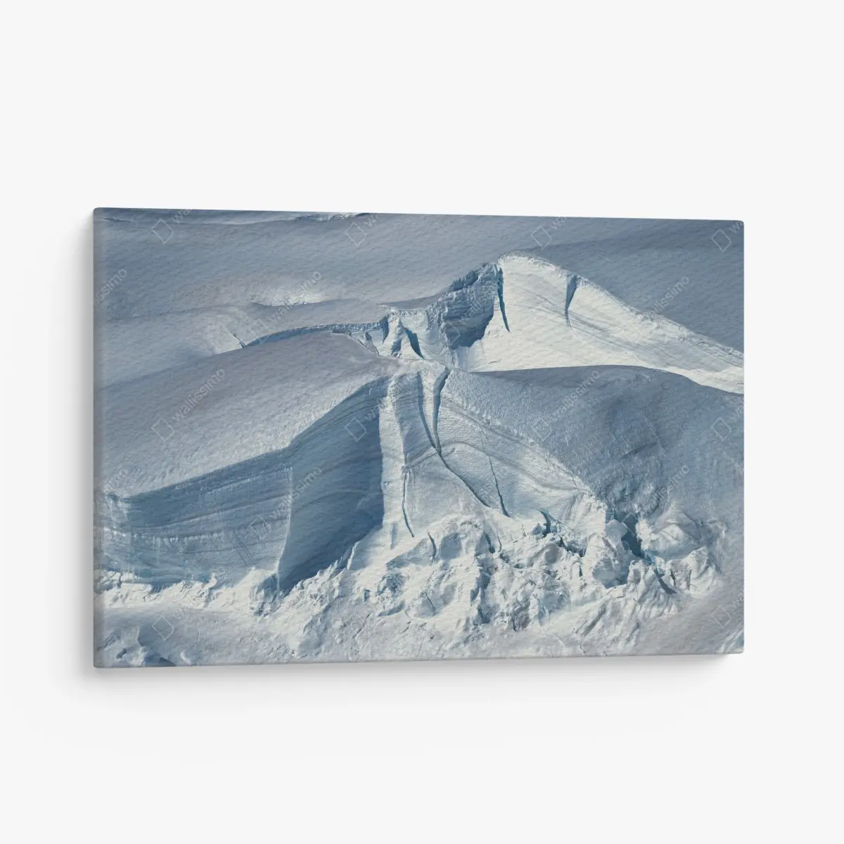 Leinwandbild gletscherlandschaft mit tiefen spalten – Pixers®