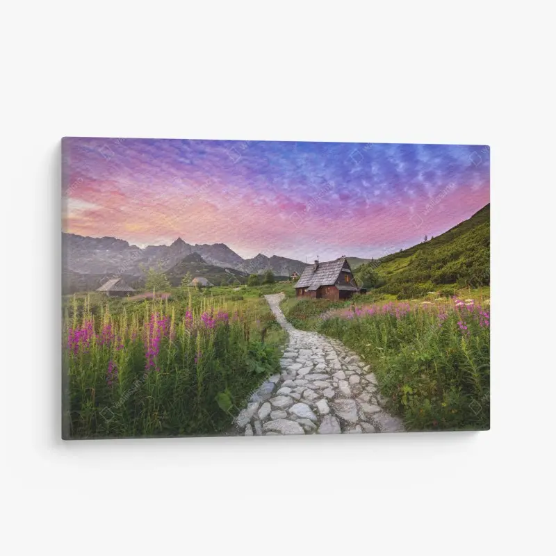 Leinwandbild sonnenaufgang über Hala Gasienicowa