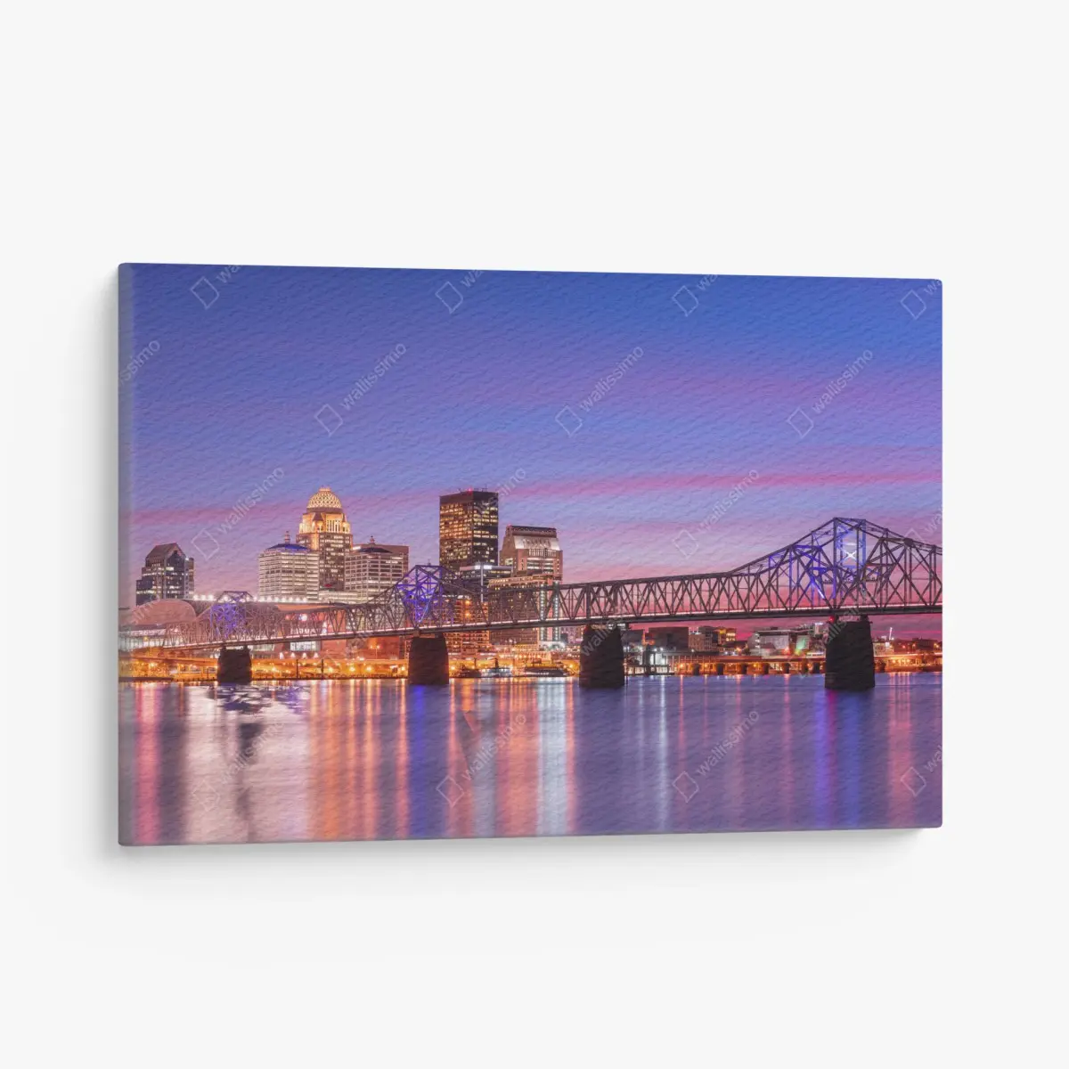 Leinwandbild Louisville skyline bei dämmerung – Pixers®