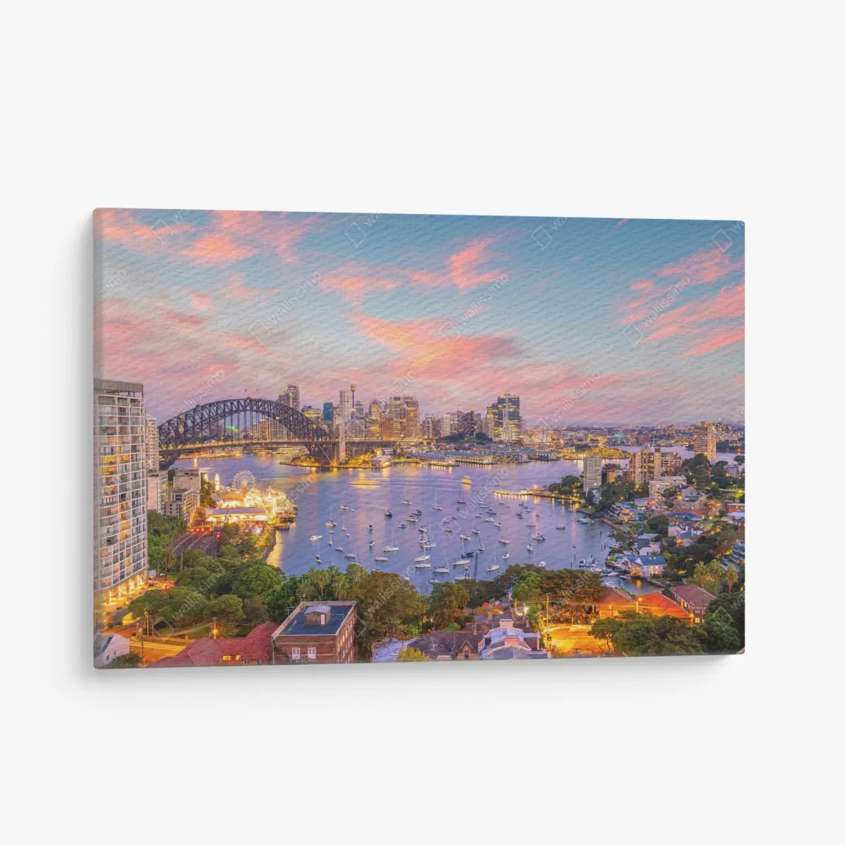 Leinwandbild sonnenuntergang über Sydney – Pixers®