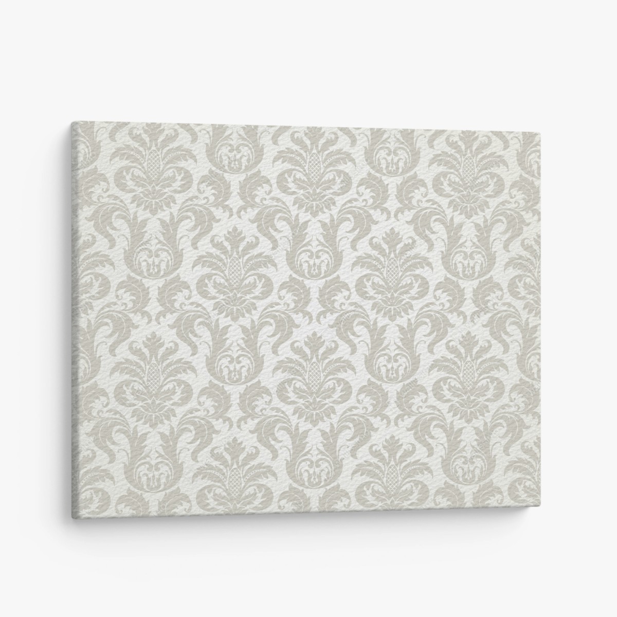 Leinwandbild elegantes beiges damastmuster – Pixers®