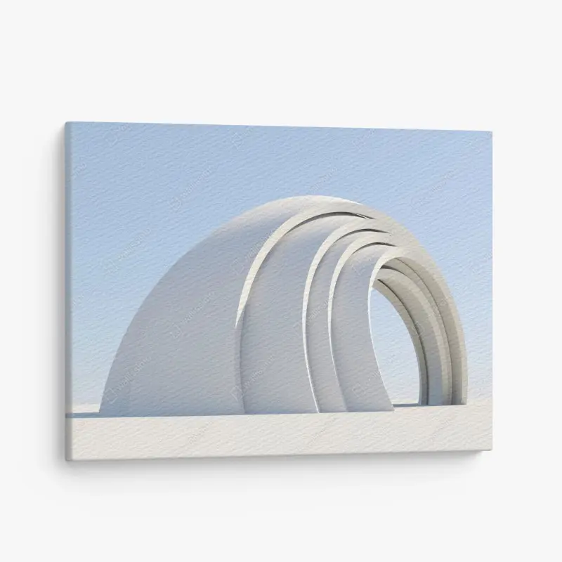 Leinwandbild minimalistische bogenskulptur