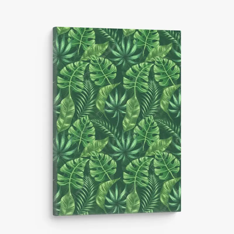 Leinwandbild tropisches monstera blattmuster