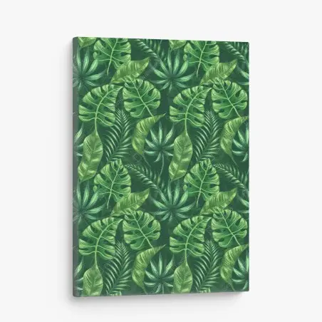 Leinwandbild tropisches monstera blattmuster – Pixers®