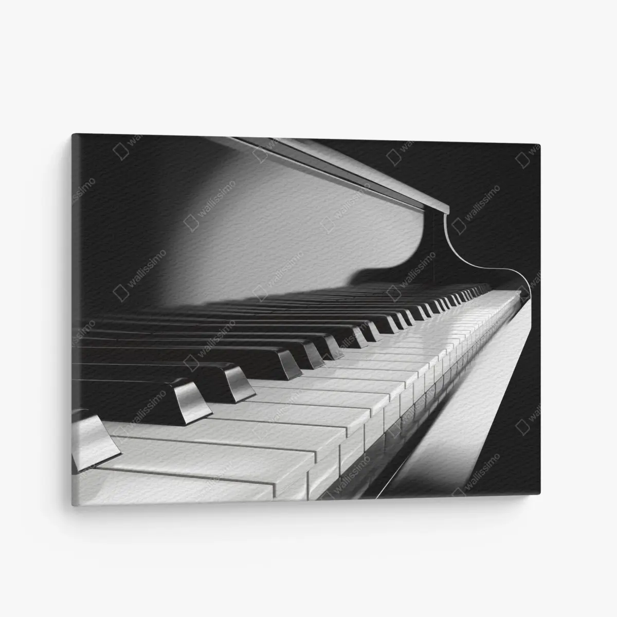 Leinwandbild elegante schwarzweiß klaviertasten – Pixers®
