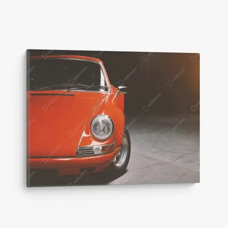 Leinwandbild roter oldtimer sportwagen nahaufnahme – Pixers®