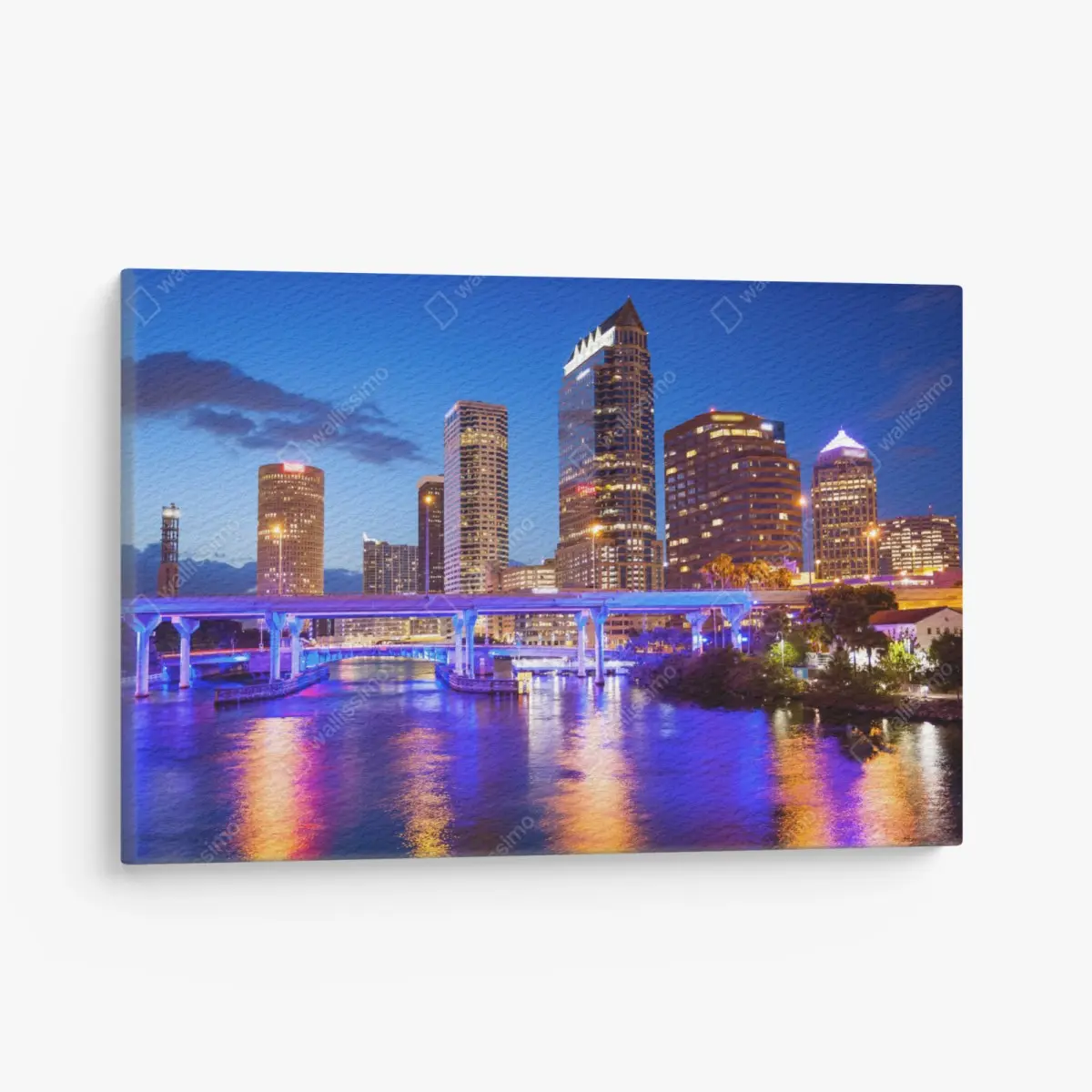 Leinwandbild Tampa skyline bei nacht – Pixers®