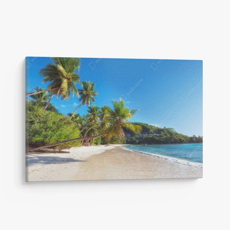 Leinwandbild tropischer palmstrand