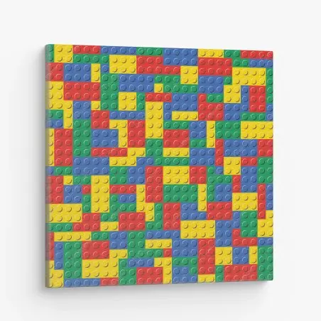 Leinwandbild buntes bausteinmuster – Pixers®
