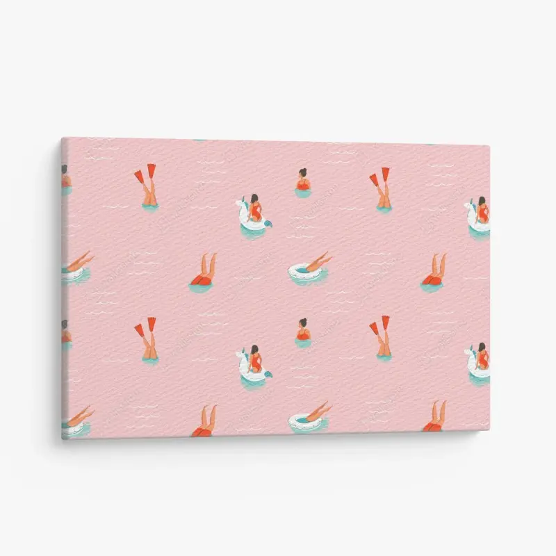 Leinwandbild verspieltes pastell poolmuster