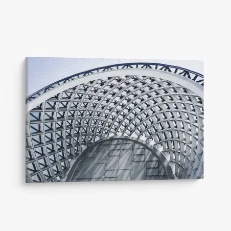 Leinwandbild geometrischer bogen moderner architektur – Pixers®