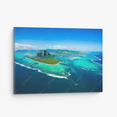Leinwandbild Le Morne panorama der türkislagune – Pixers®