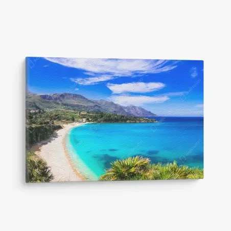 Leinwandbild türkisstrand küstenlandschaft – Pixers®