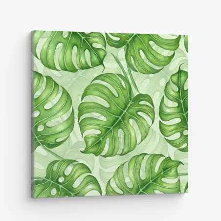Leinwandbild aquarell monstera blättermuster – Pixers®