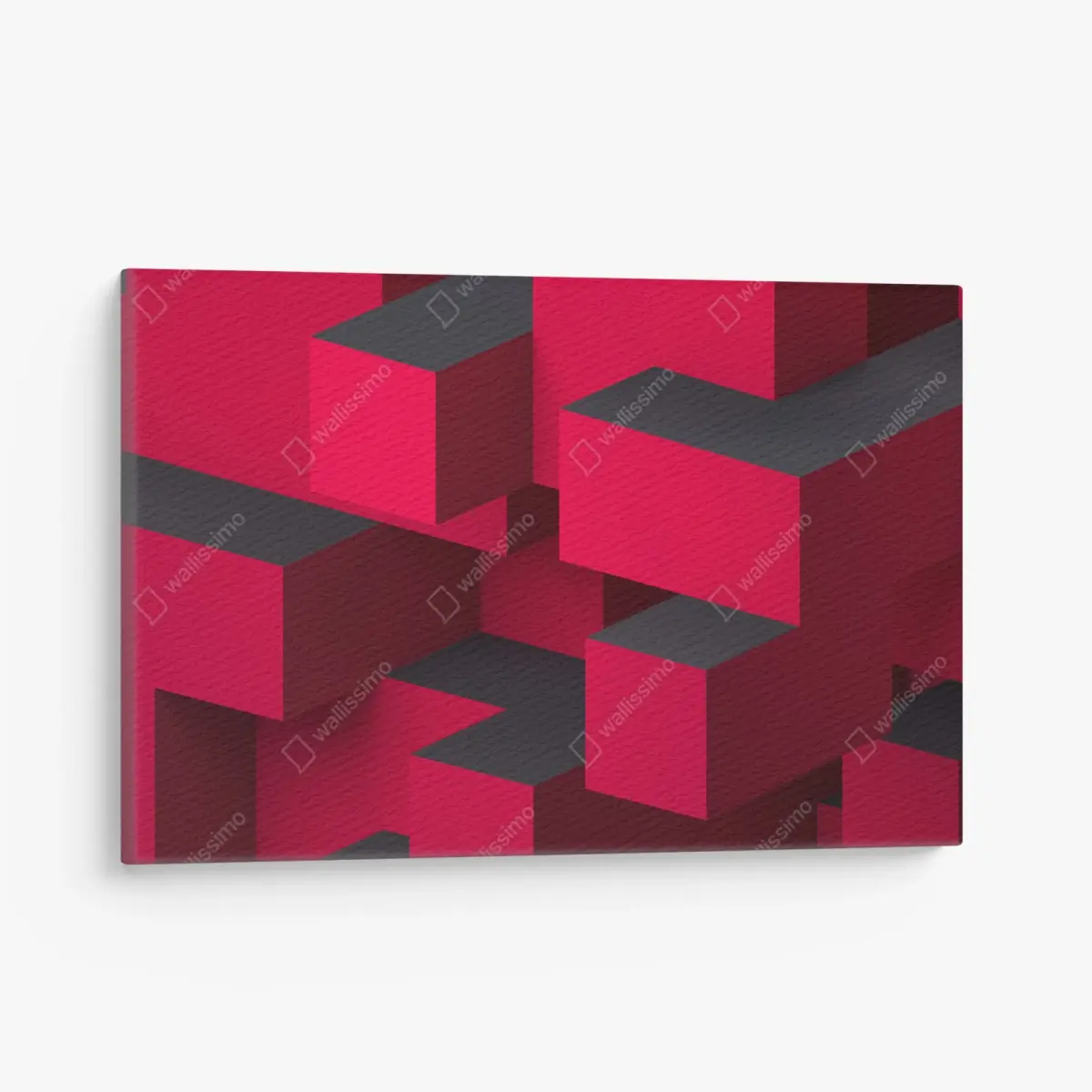 Leinwandbild kräftige rote geometrische blöcke – Pixers®