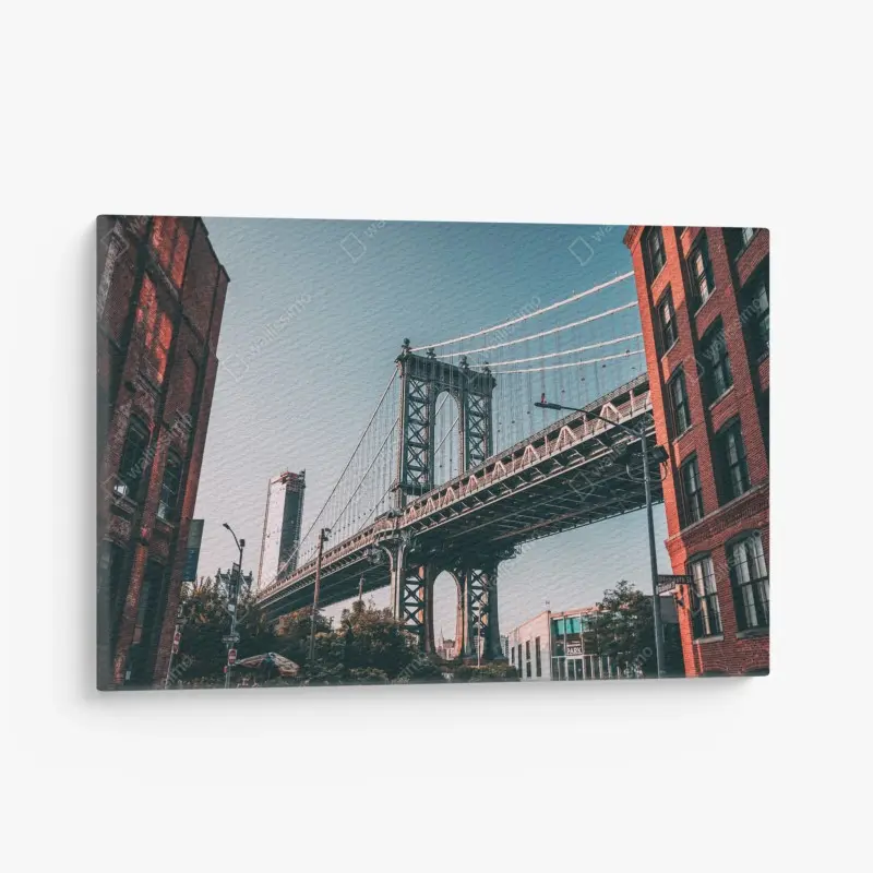 Leinwandbild Manhattan brücke in urbaner perspektive