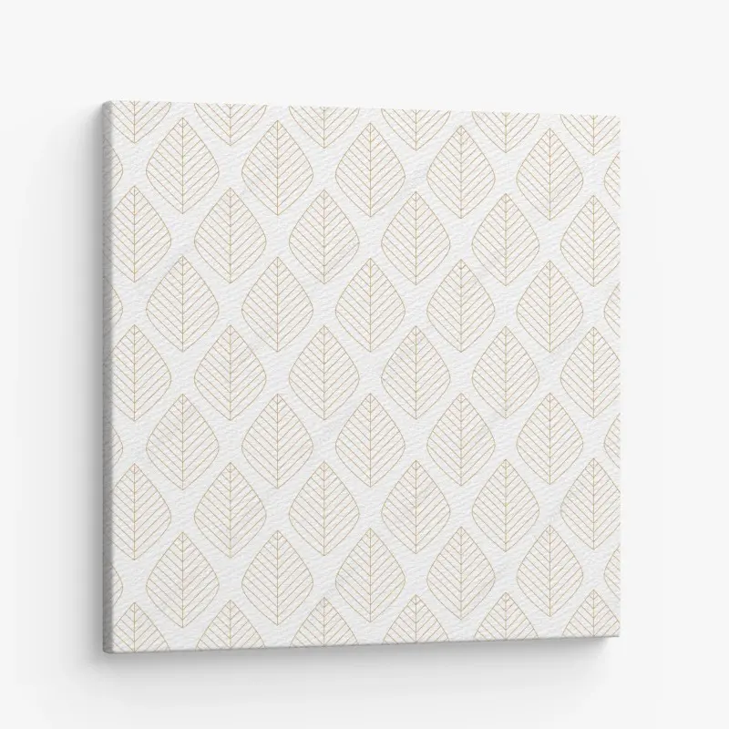 Leinwandbild elegantes goldenes geometrisches blattmuster