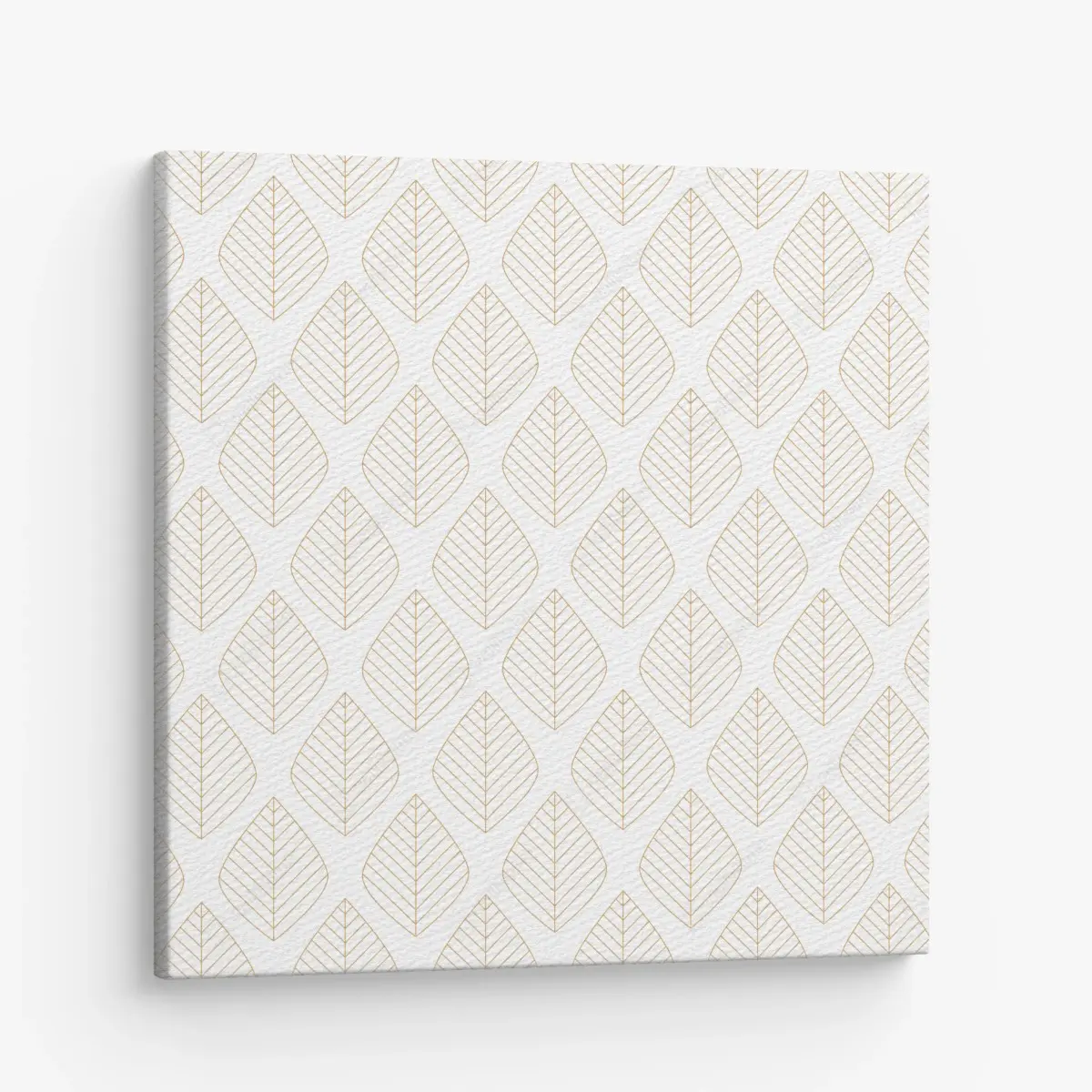 Leinwandbild elegantes goldenes geometrisches blattmuster – Pixers®