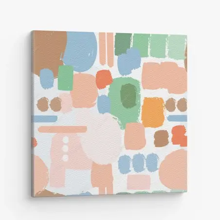 Leinwandbild pastell pinselstrich muster – Pixers®