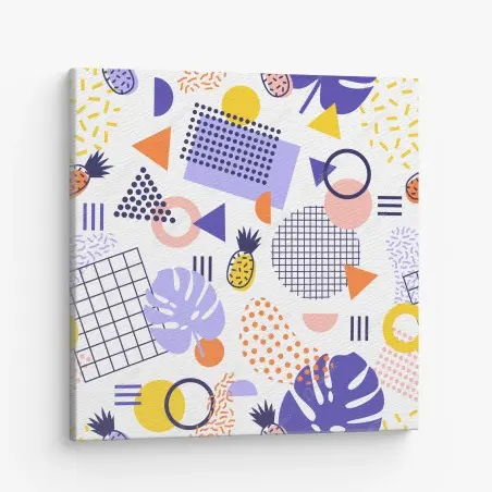Leinwandbild verspieltes tropisches geometrisches muster – Pixers®