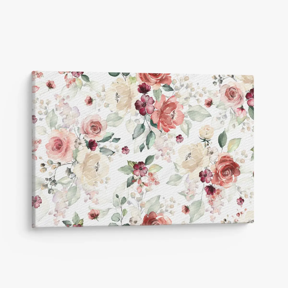 Leinwandbild zartes aquarell rosenmuster – Pixers®