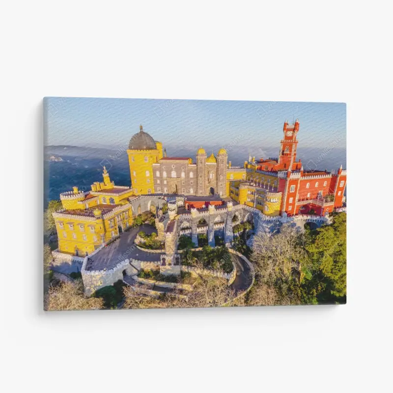 Leinwandbild bunter palast Pena in Sintra