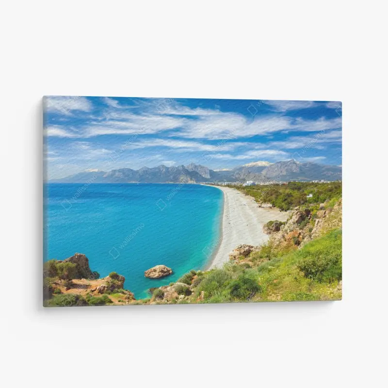 Leinwandbild ruhiger strand von Konyaalti, Antalya