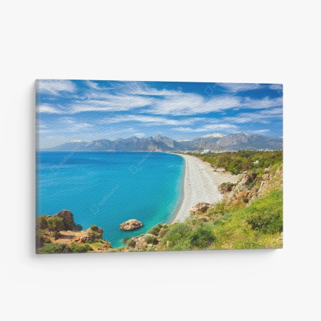 Leinwandbild ruhiger strand von Konyaalti, Antalya – Pixers®