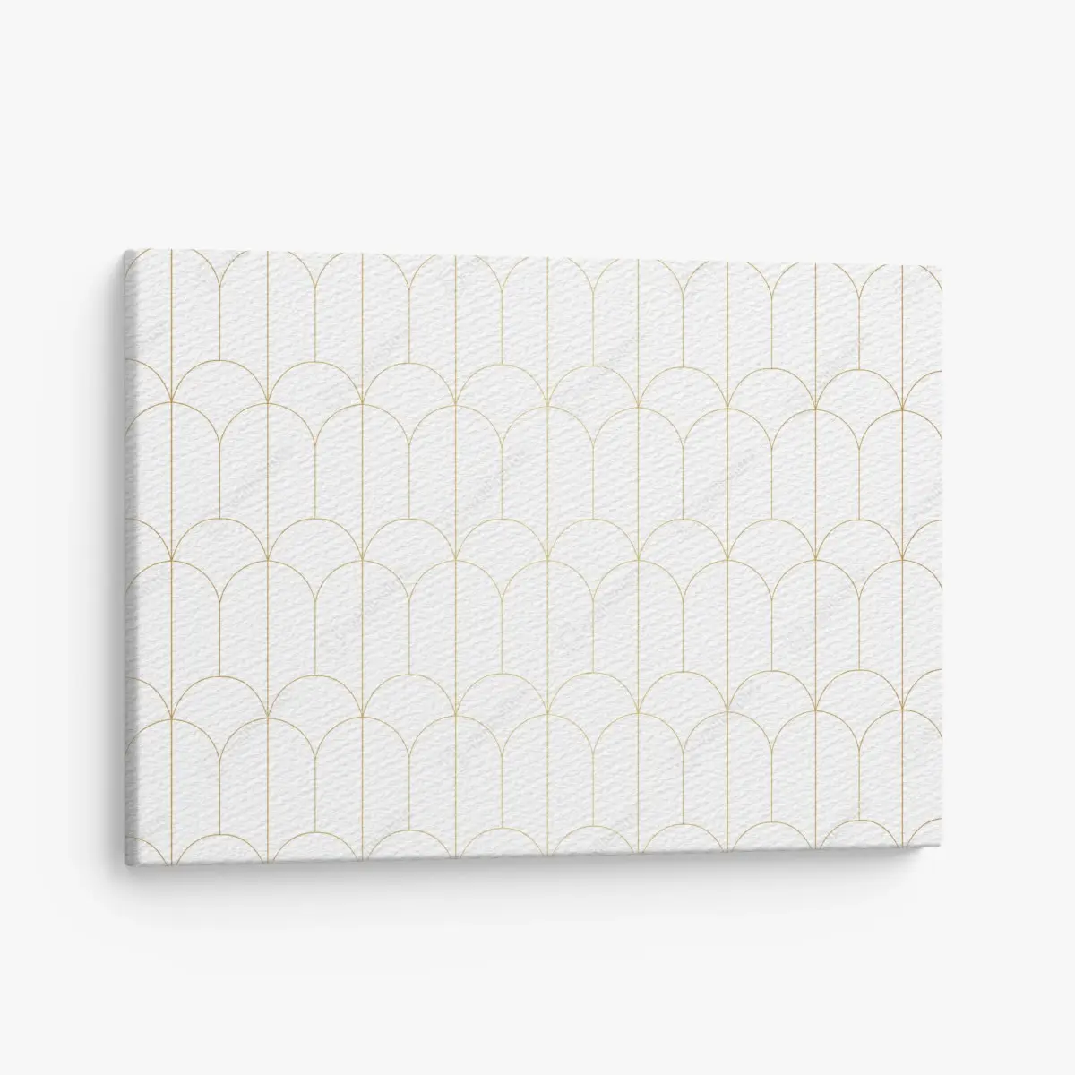 Leinwandbild goldenes art deco bogenmuster – Pixers®