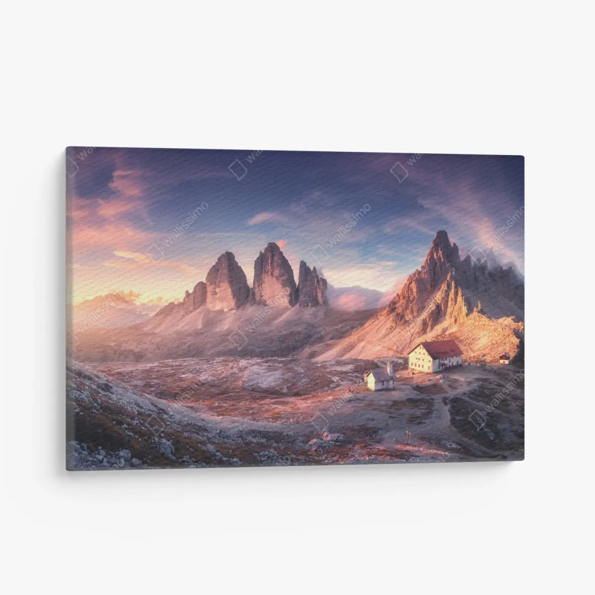 Leinwandbild sonnenaufgang über den gipfeln der Dolomiten – Pixers®