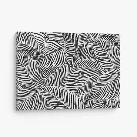 Leinwandbild monochromes tropisches blattmuster – Pixers®
