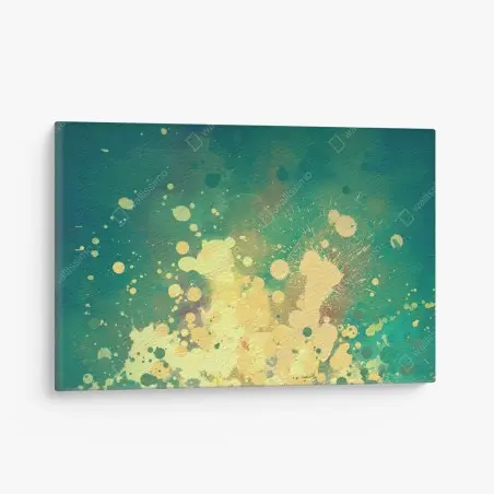 Leinwandbild türkiser aquarellausbruch abstrakt – Pixers®