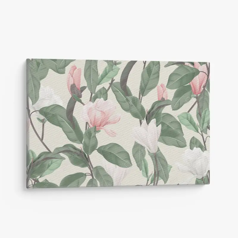 Leinwandbild pastell magnolienmuster