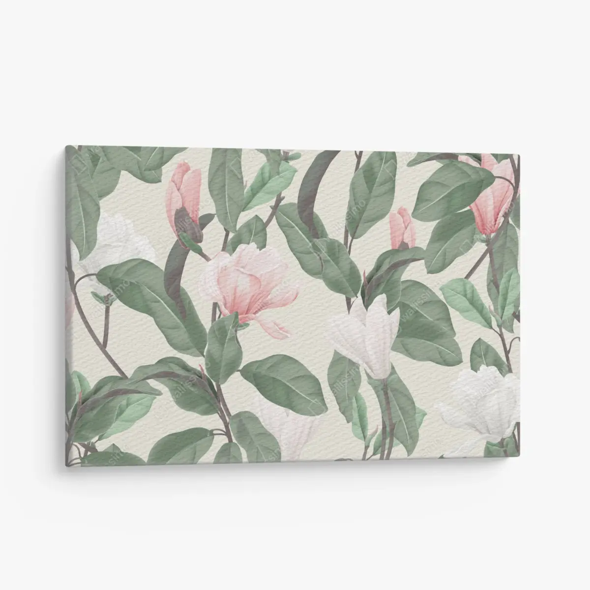 Leinwandbild pastell magnolienmuster – Pixers®