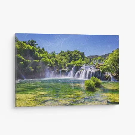 Leinwandbild Skradinski Buk wasserfall im Krka Nationalpark – Pixers®
