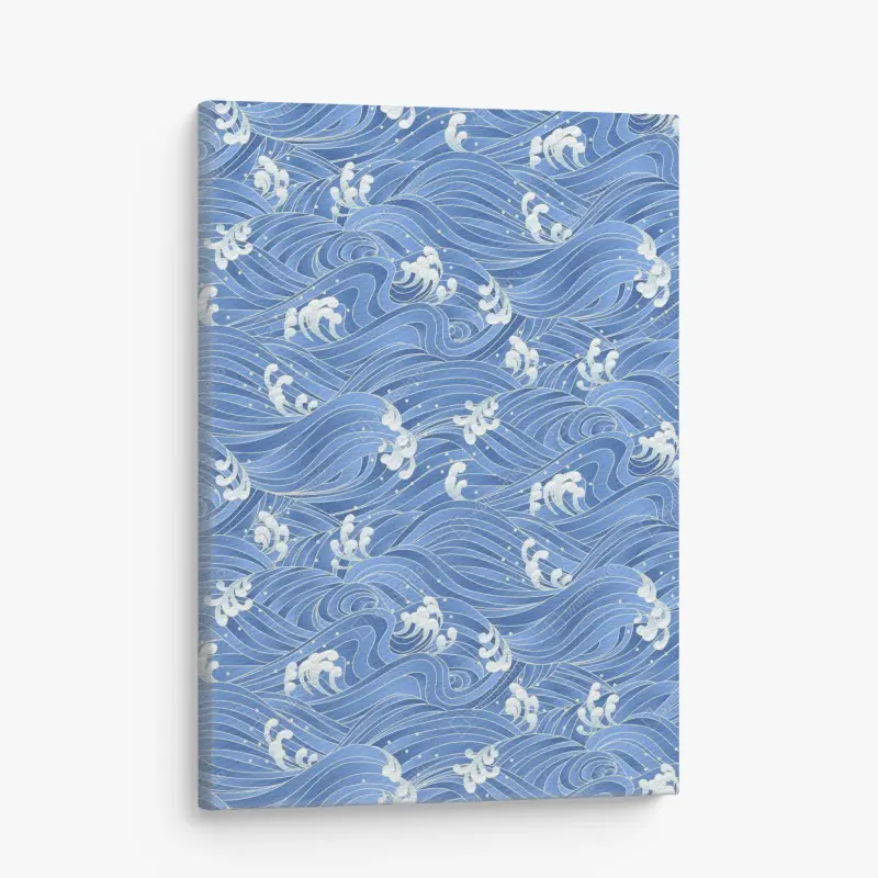 Leinwandbild stilisiertes Japanisches wellenmuster