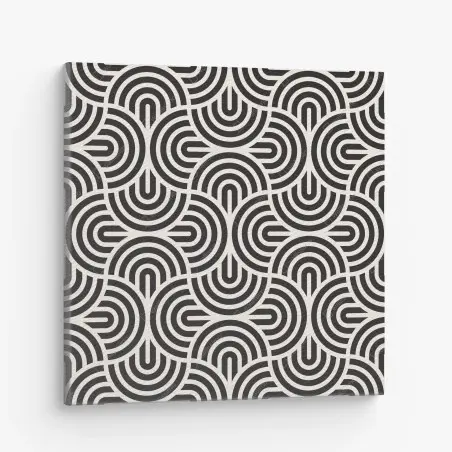 Leinwandbild schwarz-weiß geometrisches muster