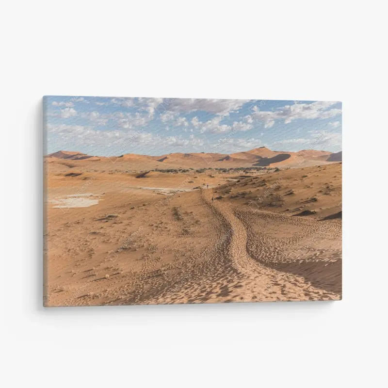 Leinwandbild weite wüstendünen unter blauem himmel
