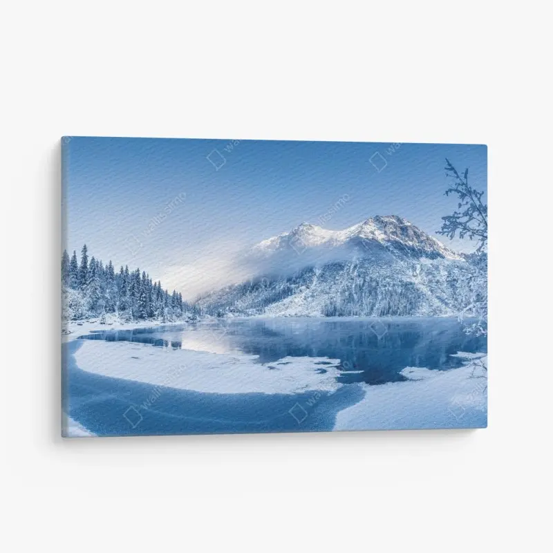 Leinwandbild ruhiges winterpanorama der Alpen