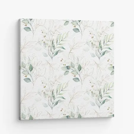 Leinwandbild sanftes eukalyptus aquarellmuster – Pixers®