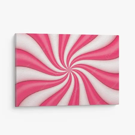 Leinwandbild rosa bonbonspirale – Pixers®