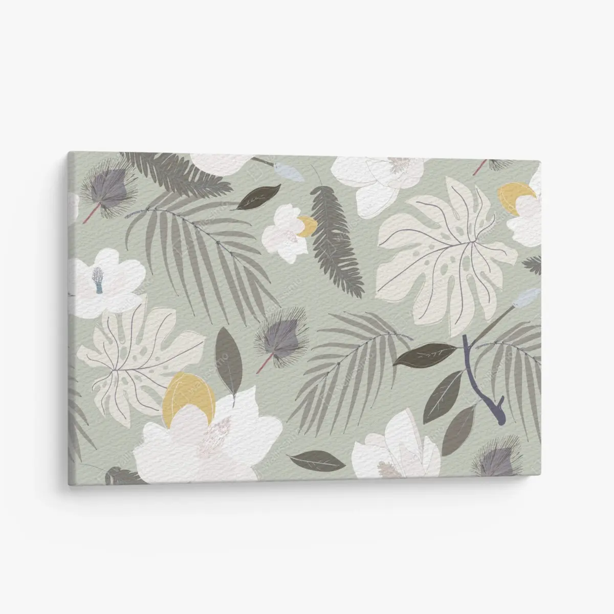 Leinwandbild zartes pastell botanikmuster – Pixers®