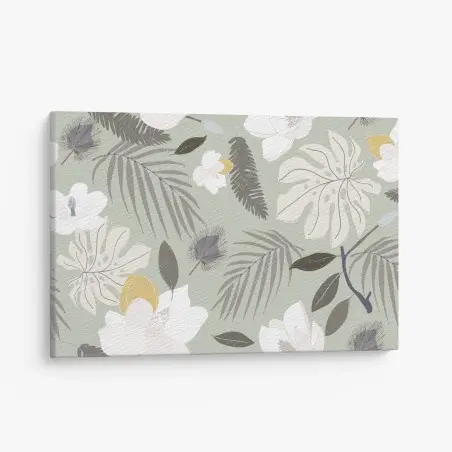 Leinwandbild zartes pastell botanikmuster – Pixers®