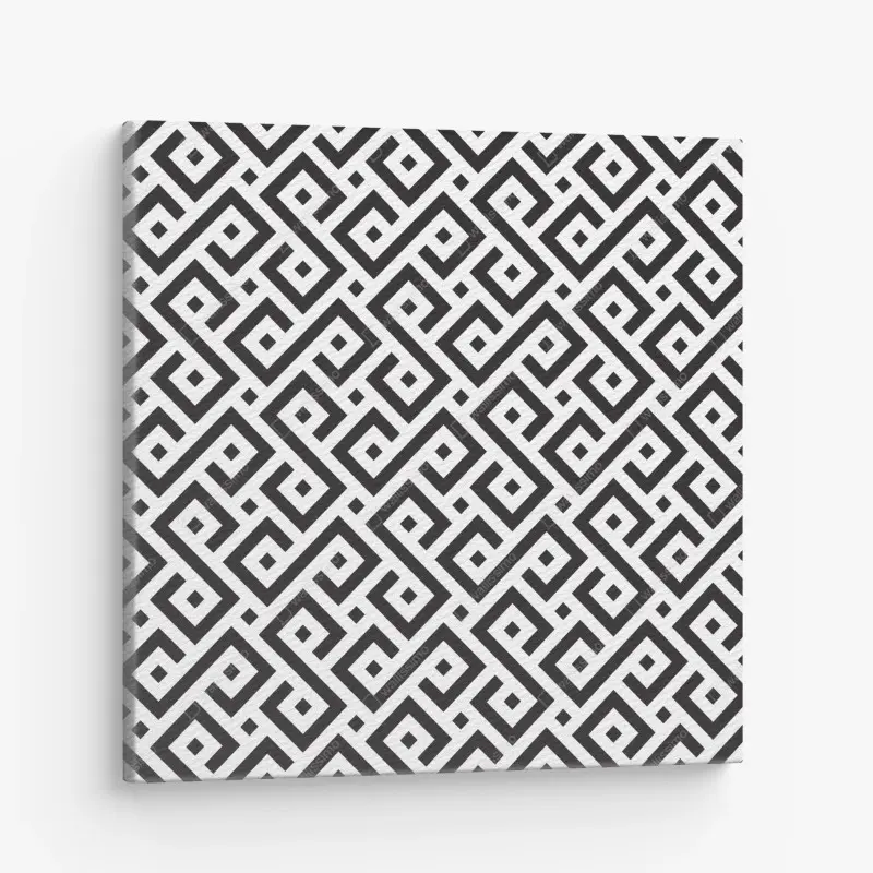 Leinwandbild zeitloses schwarz-weiß geometrisches muster